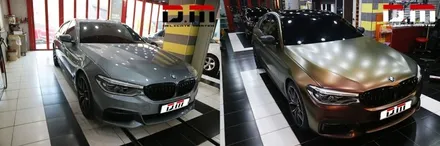 [디엠][자동차멀티샵][대구랩핑전문] BMW 5시리즈 G30 3M 카멜레온 필름 전체랩핑 + 무광카본 부분랩핑 시공 / 대구 수성구