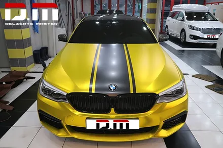 [디엠][자동차멀티샵][대구랩핑전문] bmw 5시리즈 520d 전체랩핑,부분랩핑 (사이드미러-리얼카본랩핑,무광카본-부분랩핑,데칼-바이퍼라인) 시공 / 대구 수성구