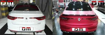[디엠][대구랩핑전문] 삼성 SM6 - mactac 무광 Cherry Red 크롬 전체랩핑 시공 / 대구 수성구