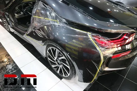 [디엠][자동차멀티샵][대구ppf보호필름전문] BMW i8 부분랩핑+썬팅+블랙박스,GPS+전체ppf보호필름,유리막코팅 시공 / 대구 수성구