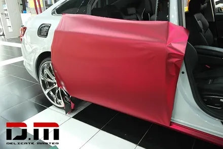 [디엠][대구랩핑전문] 삼성 SM6 - mactac 무광 Cherry Red 크롬 전체랩핑 시공 / 대구 수성구