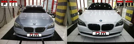 [디엠][자동차멀티샵][대구랩핑전문] bmw 7시리즈 전체랩핑 + 루프스킨(블랙유광) + 부분랩핑(디퓨저 포인트랩핑) 시공 / 대구 수성구