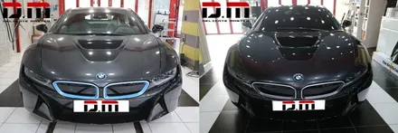 [디엠][자동차멀티샵][대구ppf보호필름전문] BMW i8 부분랩핑+썬팅+블랙박스,GPS+전체ppf보호필름,유리막코팅 시공 / 대구 수성구