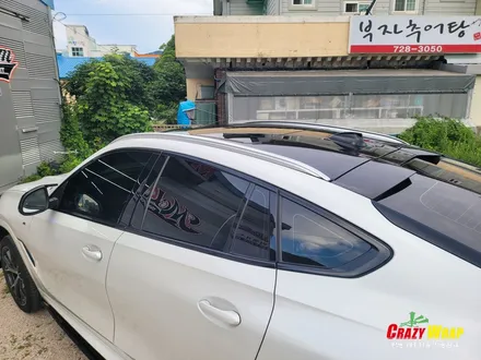 부산정관 \'BMW X6\' 루프스킨 창틀크롬죽이기 시공후기 / 부산 기장군
