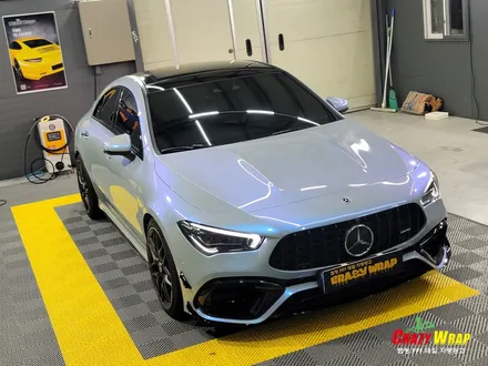 부산정관 \'벤츠CLA 45 AMG\' 택랩 아주르마야 블루 랩핑후기 / 부산 기장군