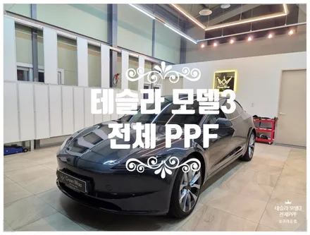 부산 테슬라 모델 3 하이랜드 기존 PPF 제거부터 전체 시공까지 실제 작업기 / 부산 사상구