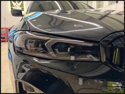 스모그 헤드라이트 PPF시공 하는이유, BMW 340I 라이트 필름 작업 / 부산 사상구