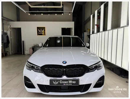 부산 사상 랩핑 PPF 전문 BMW 3시리즈 320I M3 시그니처 컬러 AX 필름 고광택 아일 오브 그린 전체랩핑 루프 블랙 PPF 가격 및 시공 / 부산 사상구