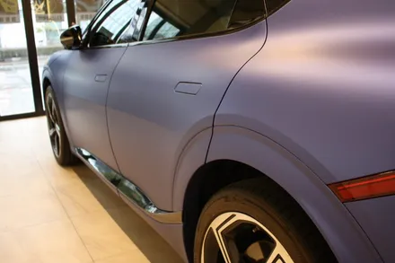 부산 랩핑 EV6 GT 전체 시공 무광 블루 매력적이네 / 부산 사상구