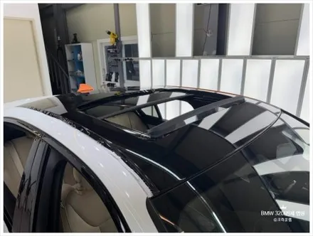 부산 사상 랩핑 PPF 전문 BMW 3시리즈 320I M3 시그니처 컬러 AX 필름 고광택 아일 오브 그린 전체랩핑 루프 블랙 PPF 가격 및 시공 / 부산 사상구