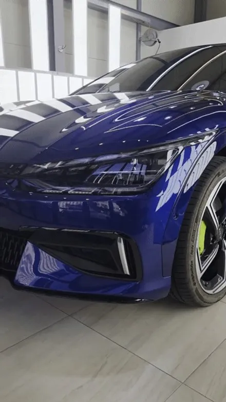 부산 랩핑 EV6 GT 전체 시공 무광 블루 매력적이네 / 부산 사상구