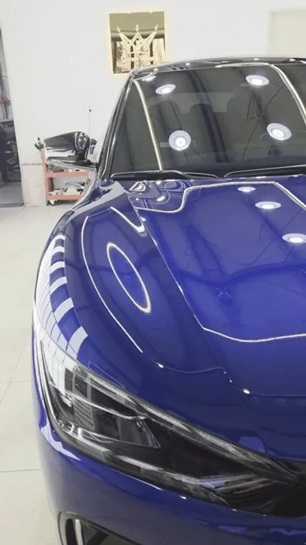 부산 랩핑 EV6 GT 전체 시공 무광 블루 매력적이네 / 부산 사상구