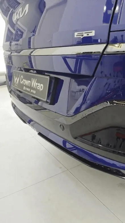 부산 랩핑 EV6 GT 전체 시공 무광 블루 매력적이네 / 부산 사상구