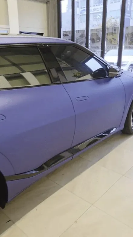 부산 랩핑 EV6 GT 전체 시공 무광 블루 매력적이네 / 부산 사상구