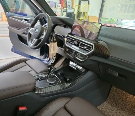 bmw x3  실내. 사이드미러 3m 카본유광랩핑 / 부산 기장군