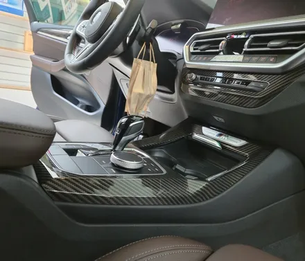 bmw x3  실내. 사이드미러 3m 카본유광랩핑 / 부산 기장군