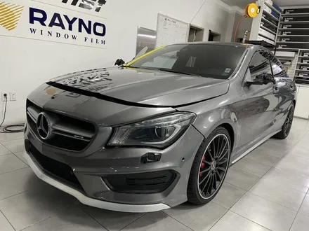 부산 전체랩핑 벤츠 CLA45AMG 에이버리 사틴블랙 랩핑 / 부산 기장군