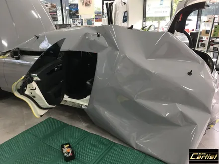 부산 울산 양산 카티스트 벤츠 CLS63AMG - 3M 쿨그레이 전체 랩핑 부분 리얼카본 랩핑 / 부산 기장군