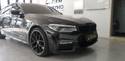 BMW 528i 부분 유광카본 랩핑 쏘트카본랩핑 부산카본랩핑 / 부산 기장군