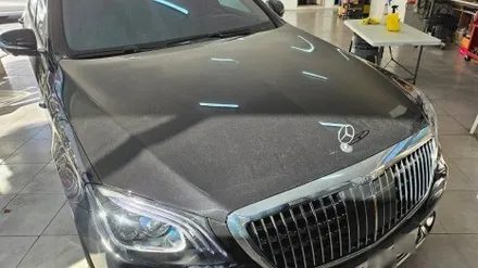 기장 랩핑 정관 일광 양산 벤츠 마이바흐 S600 3M 2080 티타늄브러쉬 본넷 트렁크 부분 랩핑 시공 / 부산 기장군