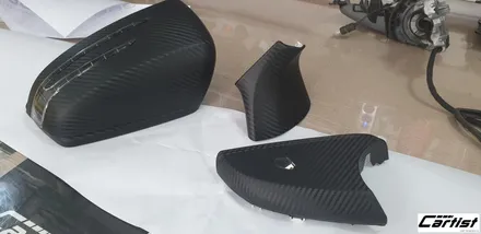 부산 기장 정관 카티스트 벤츠 CLS63AMG - 클리프 디자인 카본 부분 랩핑 사이드미러 스포일러 / 부산 기장군