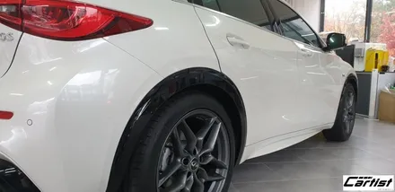 부산 울산 양산 정관 카티스트 인피니티 Q30S - 클리프디자인 카본 필름 랩핑 부분시공 / 부산 기장군
