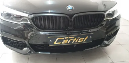 BMW 528i 부분 유광카본 랩핑 쏘트카본랩핑 부산카본랩핑 / 부산 기장군