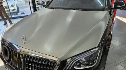 기장 랩핑 정관 일광 양산 벤츠 마이바흐 S600 3M 2080 티타늄브러쉬 본넷 트렁크 부분 랩핑 시공 / 부산 기장군