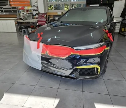 BMW 550D 프론트 범퍼 PPF 시공 / 부산 기장군