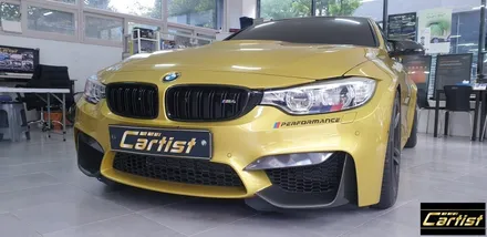 부산 울산 양산 카티스트 BMW M4 컨버터블 - SOTT 리얼카본랩핑 유광카본 부분 랩핑 / 부산 기장군