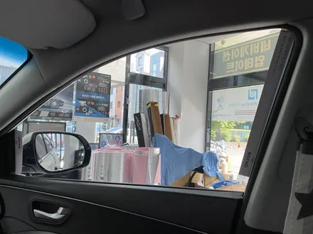 부산 기장 정관 재난지원금카드 현대 싼타페 맥스크루즈 레이노 팬텀 S9 썬팅 재시공 / 부산 기장군