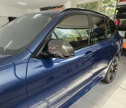 bmw x3  실내. 사이드미러 3m 카본유광랩핑 / 부산 기장군