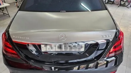 기장 랩핑 정관 일광 양산 벤츠 마이바흐 S600 3M 2080 티타늄브러쉬 본넷 트렁크 부분 랩핑 시공 / 부산 기장군