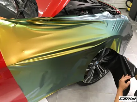 부산 기장 정관 카티스트 BMW M6 - 에이버리 전체랩핑 사틴프레시스프링(카멜레온) 부분 클리프디자인 카본랩핑 천장PPF / 부산 기장군