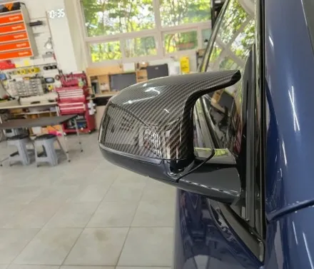 bmw x3  실내. 사이드미러 3m 카본유광랩핑 / 부산 기장군