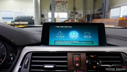 BMW320d 내비게이션 매립 : 안드로이드 M2C 카블릿 / 경기 과천
