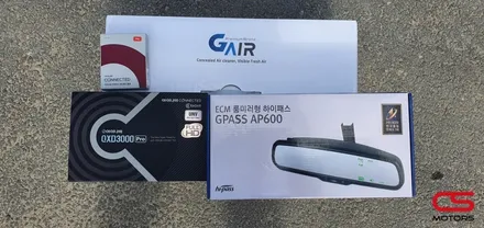 렉서스 NX300h 차량용공기청정기 지에어 / ECM룸미러하이패스 AP600 / 블랙박스 아이나비 QXD3000프로+커넥티드프로 장착 / 경기 구리