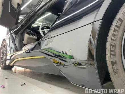 BMW I8 전체랩핑 비닐 프로그 하이그로시 블랙 시공 / BMW / i8 / 화성,수원,오산