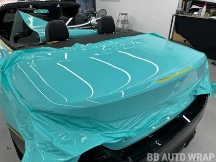BMW F82 M4 컨버터블 전체랩핑 AX 티파니 블루 민트색 래핑 시공 / 화성,수원,오산