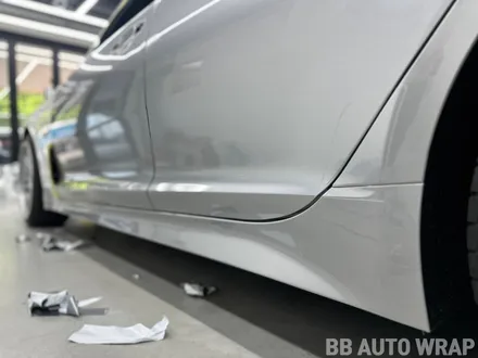 자동차랩핑 스팅어 오토 벨벳 GT실버 전체랩핑 / 화성시 향남읍 상신리