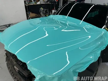 BMW F82 M4 컨버터블 전체랩핑 AX 티파니 블루 민트색 래핑 시공 / 화성,수원,오산