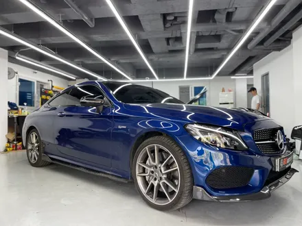 동탄랩핑 벤츠 C43 AMG 쿠페 카본 포인트랩핑시공 / 화성,수원,오산