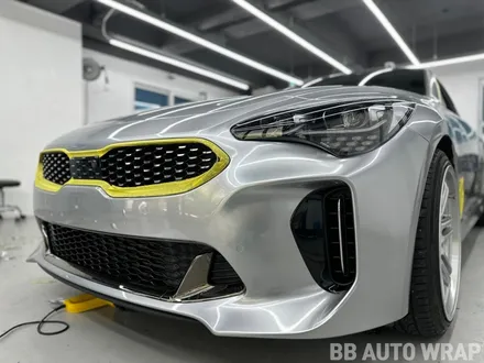 자동차랩핑 스팅어 오토 벨벳 GT실버 전체랩핑 / 화성시 향남읍 상신리