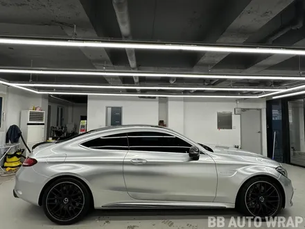화성 수원 C클래스 C63 AMG 비닐프로그 메탈실버 전체랩핑 / 화성시 향남읍 상신리