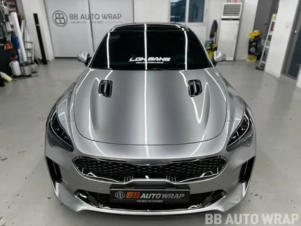 자동차랩핑 스팅어 오토 벨벳 GT실버 전체랩핑 / 화성시 향남읍 상신리