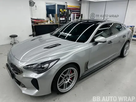 자동차랩핑 스팅어 오토 벨벳 GT실버 전체랩핑 / 화성시 향남읍 상신리