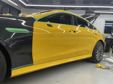 동탄랩핑 벤츠 AMG GT43 에이버리 다크옐로우 전체랩핑 시공 / 화성,수원,오산