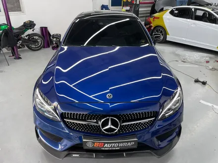 동탄랩핑 벤츠 C43 AMG 쿠페 카본 포인트랩핑시공 / 화성,수원,오산