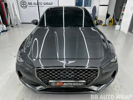 자동차랩핑 제네시스 g70 전체랩핑 에이버리 사틴 화이트 시공 / 화성,수원,오산
