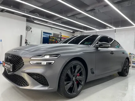 화성랩핑 제네시스 g70 사틴 다크 그레이 전체랩핑 시공 / 화성,수원,오산